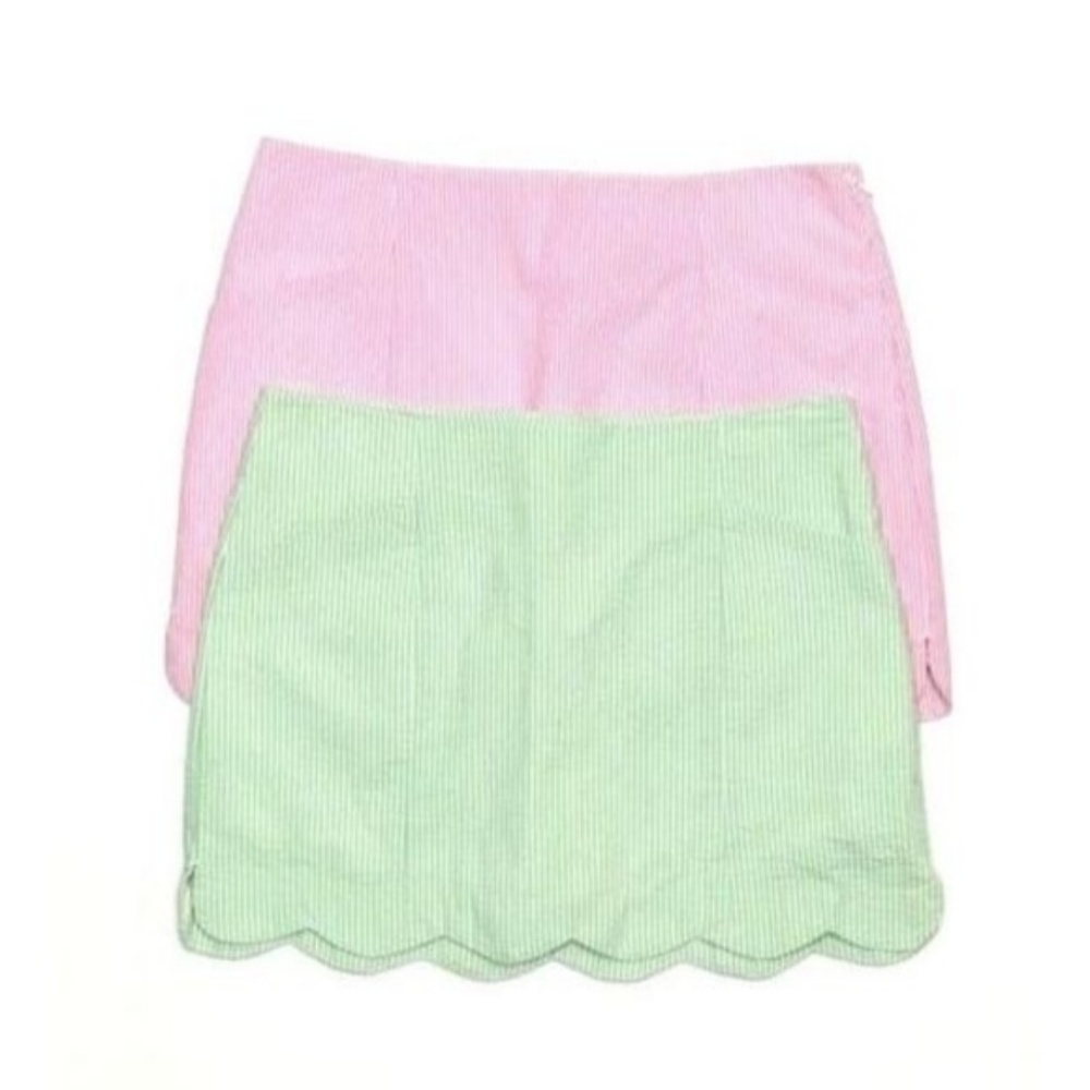 Lilly Pulitzer Scalloped Seersucker Skirt - Picture 2 of 7